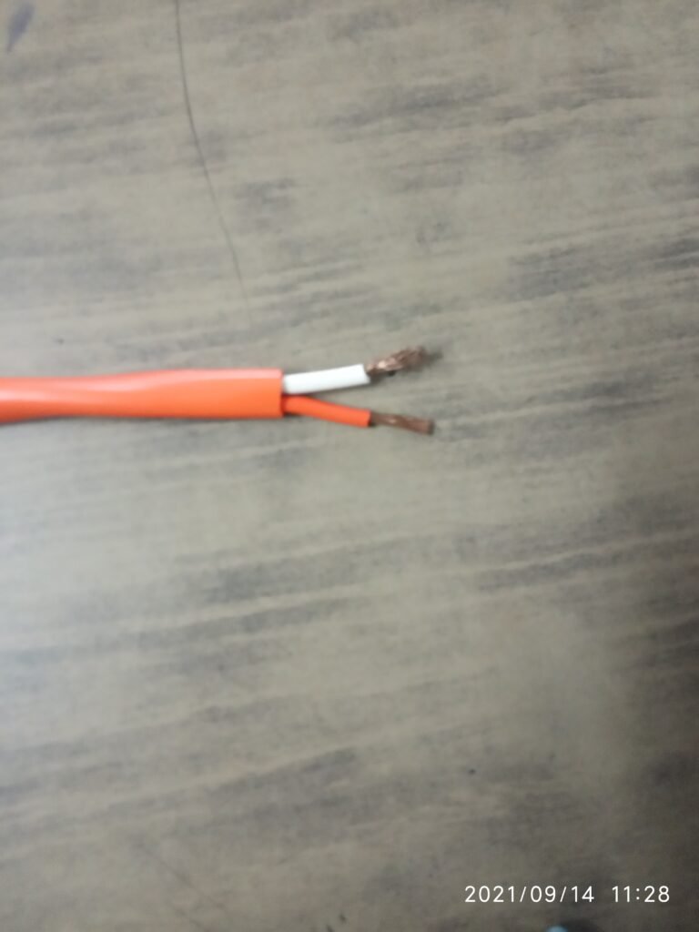 2-core x 1.2 sq mm type S compensating cable, PVC insulation and sheath